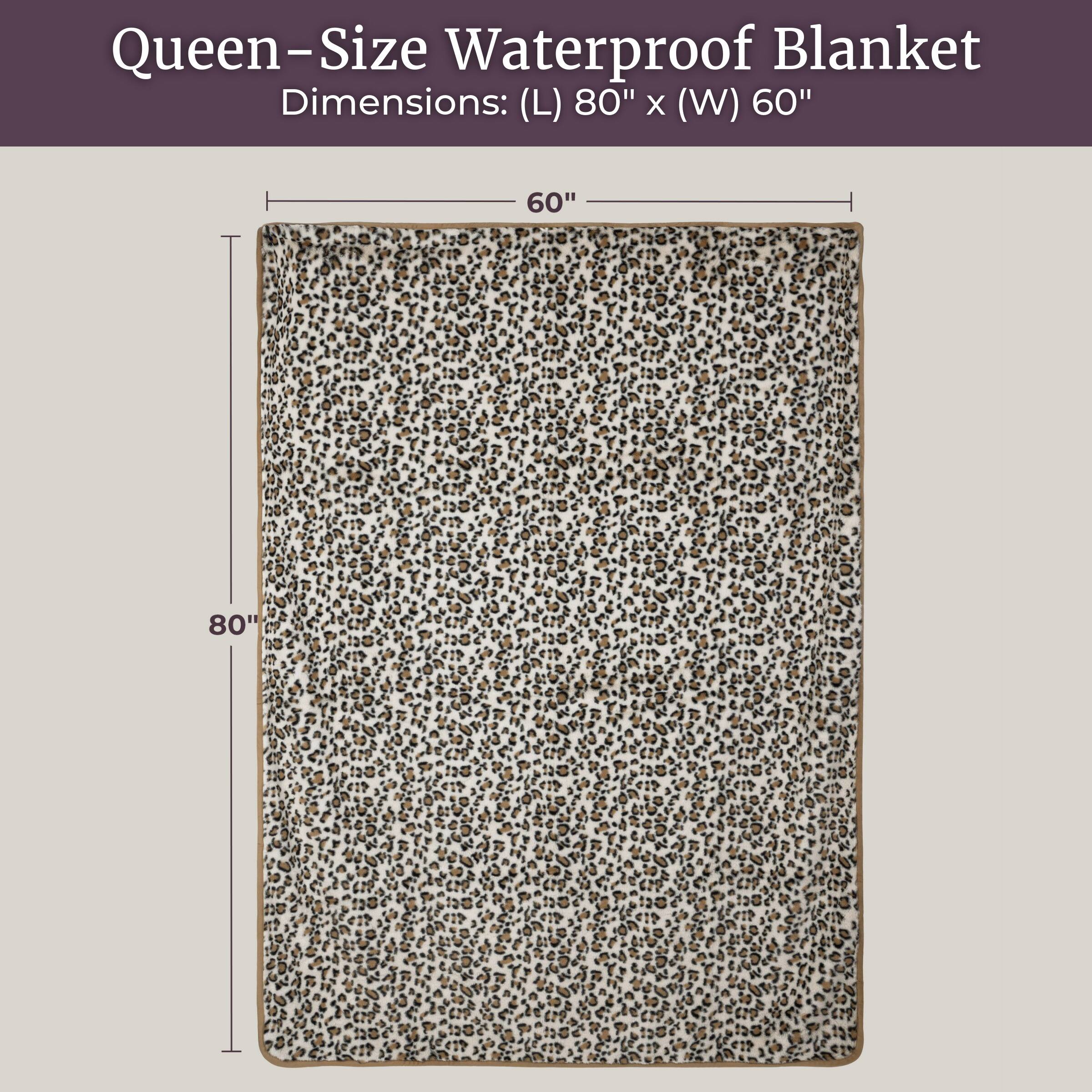 Queen-Size Waterproof Blanket  
Dimensions: (L) 80" x (W) 60"