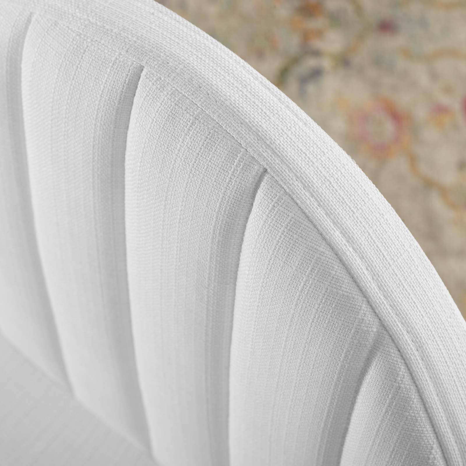 Back. Modway - Isla Channel Tufted Upholstered Fabric Dining Side Chair by Modway - Black White.