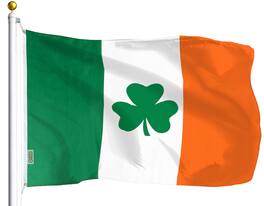 G128 - Irish Shamrock Flag 3x5 ft Printed Polyester - Assorted Colors