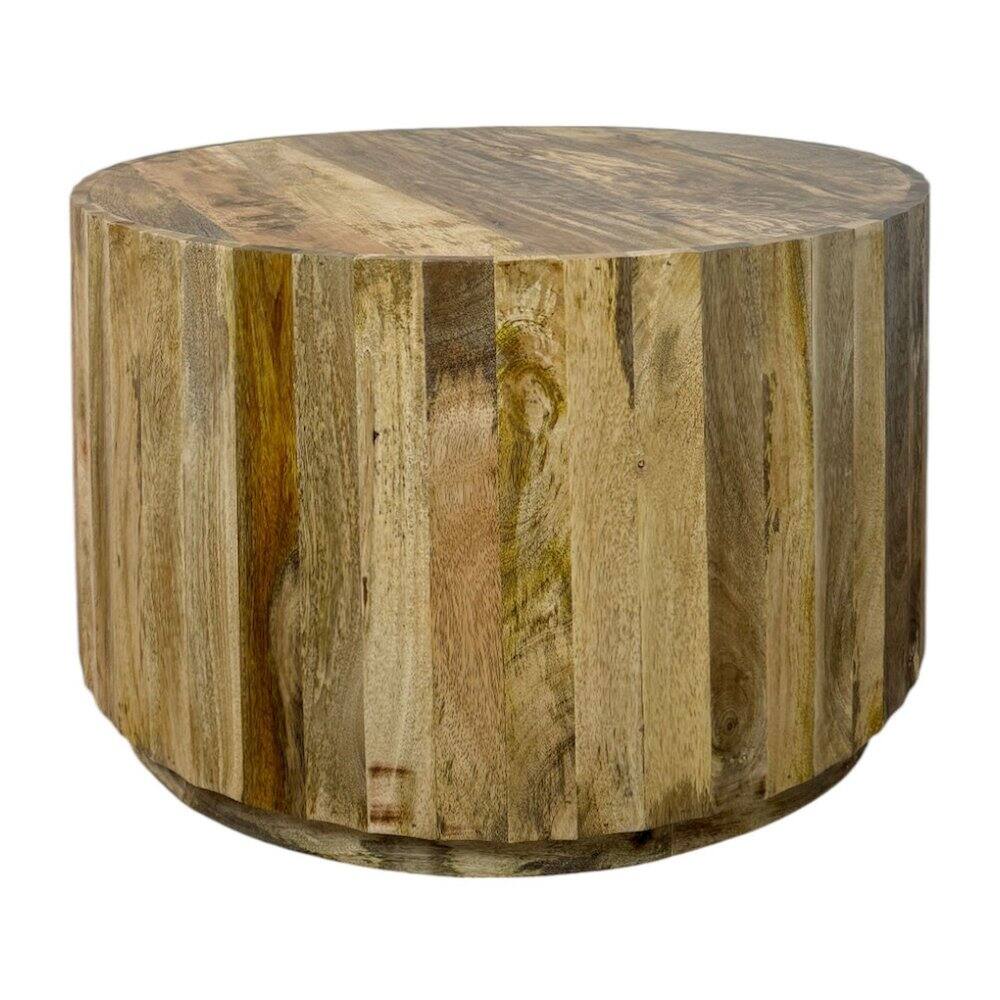 Alt View 1. Carolina Chair & Table - Harrison 30" Scallop Side Round Top Coffee Table - Natural - Brown.