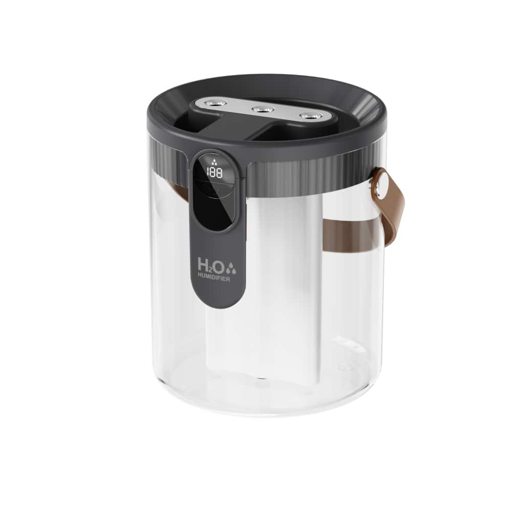 Cluzine - Cordless 3-Nozzle Humidifier with 3 Mist Levels, 1800mAh Battery, Portable for Home Office