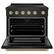 Angle. ZLINE - Autograph 36 in. 5.2 cu. ft. Paramount Freestanding Induction Range w/ 5 Burners in Black Steel & Bronze Helix Handle - Stainless Steel.