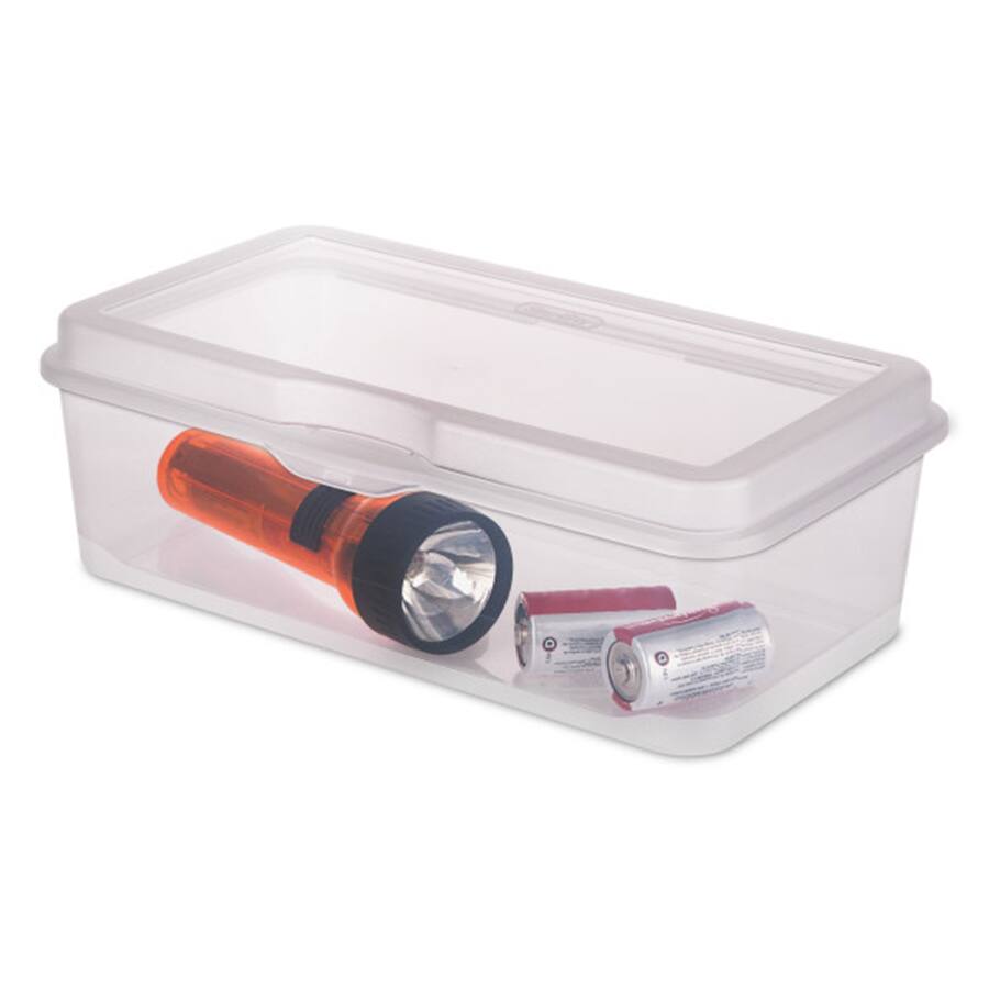 Latching Cover Box Sterilite Plastic Stacking FlipTop Latching Storage Box Container ...