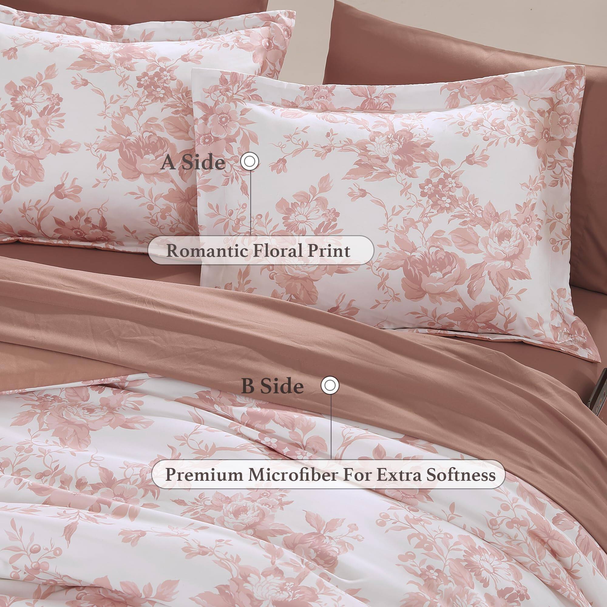 A Side: Romantic Floral Print  
B Side: Premium Microfiber For Extra Softness
