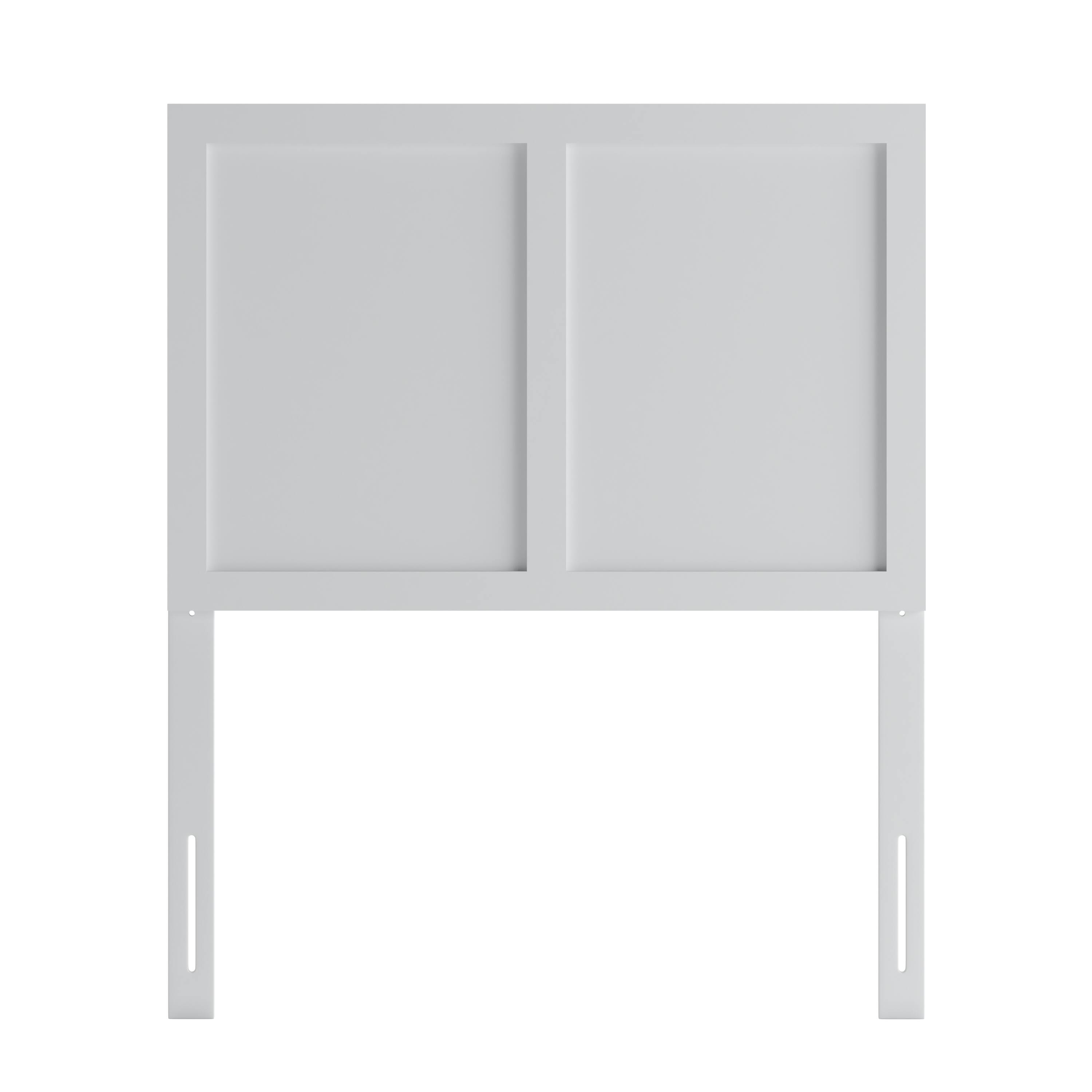 Alt View 9. Emma + Oliver - Omar Paneled Wooden Adjustable Headboard Only - White.