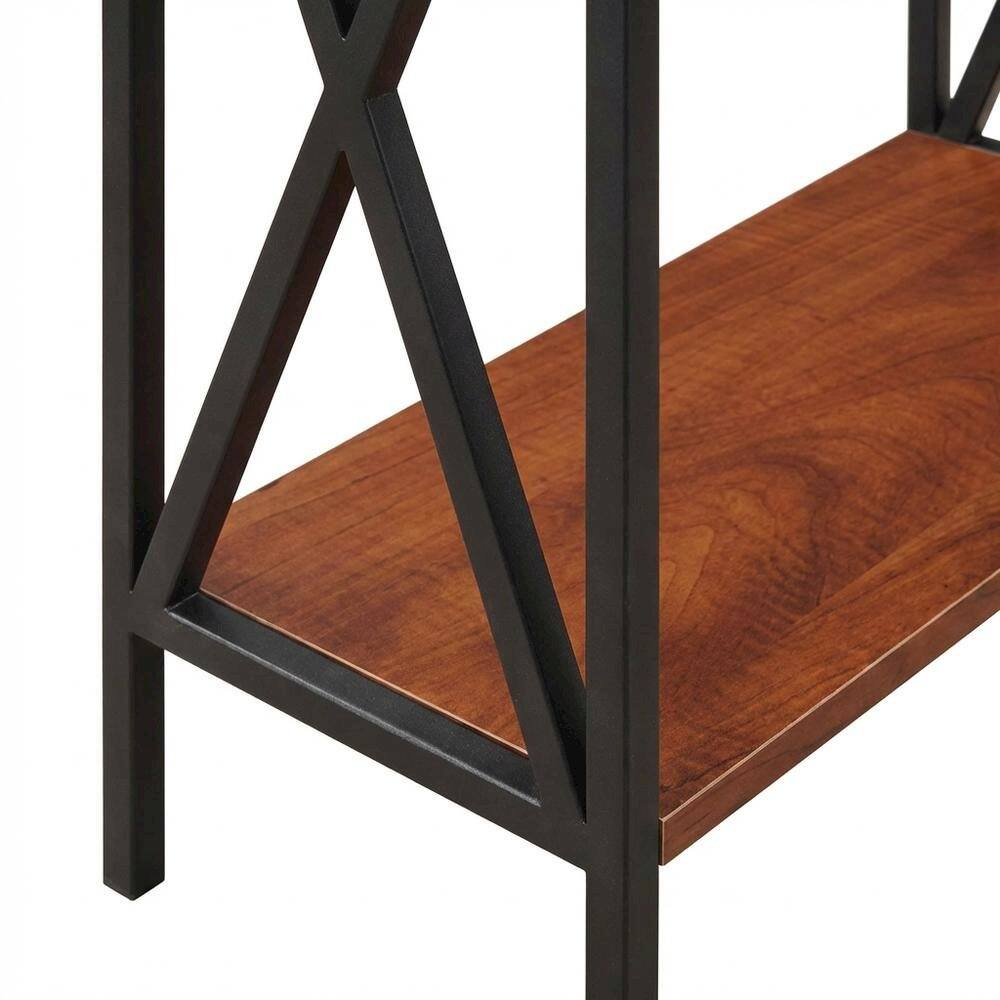 Alt View 3. FurniFact - Small coffee table with flip top functionality and compact design - Cherry.