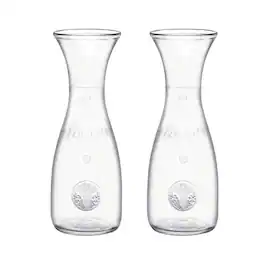 Bormioli Rocco - Misura Glass Carafe Set, 17 oz Water & Wine, Set of 2 - Clear