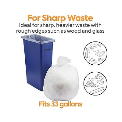 For Sharp Waste  
Ideal for sharp, heavier waste with rough edges such as wood and glass  
Fits 33 gallons