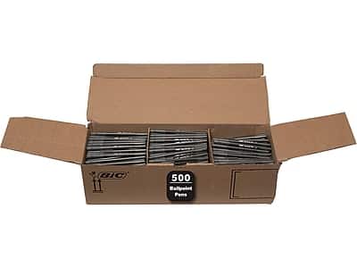 BIC - Round Stic Xtra Life Ballpoint Pen, Medium Point, 1.0mm, 500/Pack - Black Ink