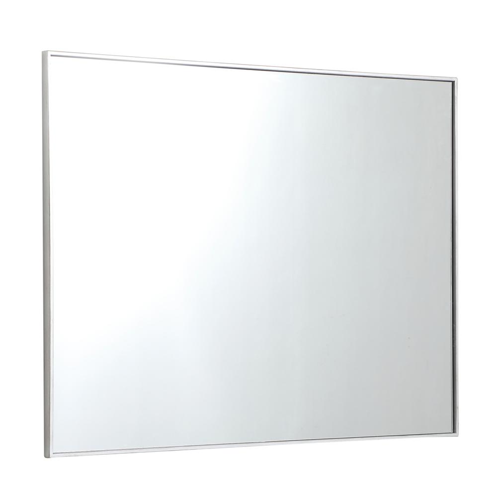Alt View 2. Elegant Decor - Metal frame rectangle mirror 36 inch in silver - Silver.