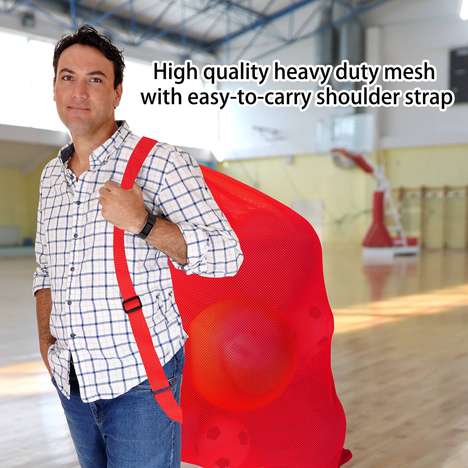 High quality heavy duty mesh with easy-to-carry shoulder strap