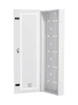 VEVOR - Media Enclosure, 42-Inch, Structured Media Center with Vented Hinged Door, Cable Management Box - White