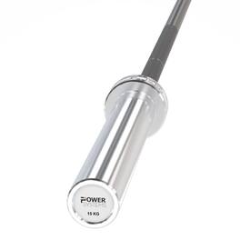 Power Systems - 15kg Women's Hybrid Olympic Barbell, 79" - Silver
