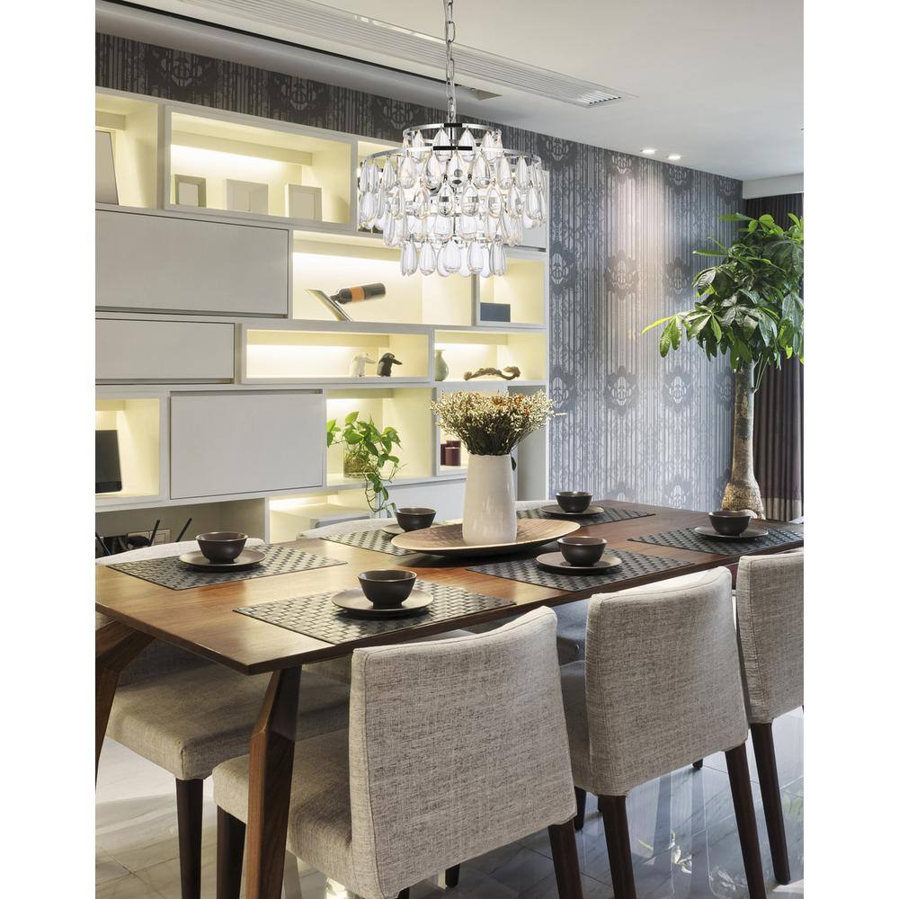 Alt View 1. Elegant Lighting - Mila 14 inch pendant in chrome - Chrome.