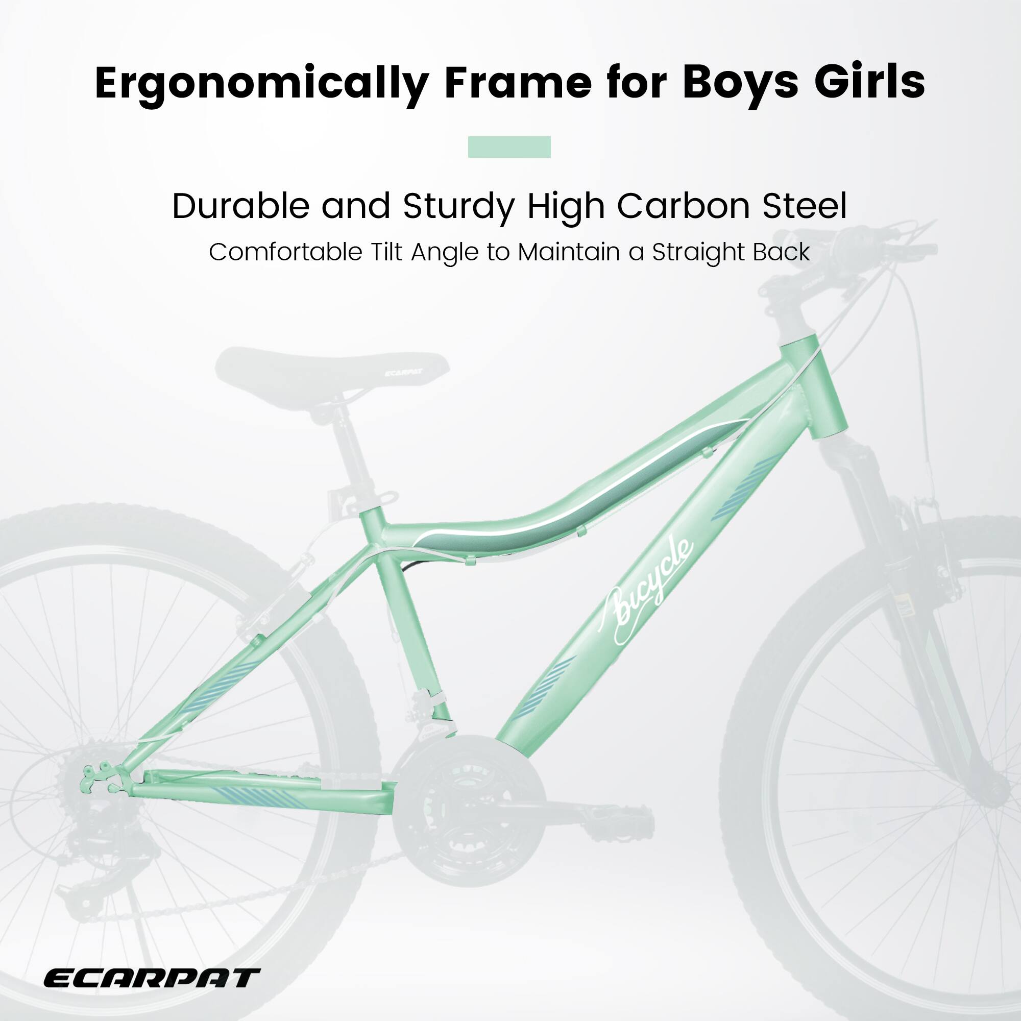 Ergonomically Frame for Boys Girls

Durable and Sturdy High Carbon Steel

Comfortable Tilt Angle to Maintain a Straight Back

ECARPAT