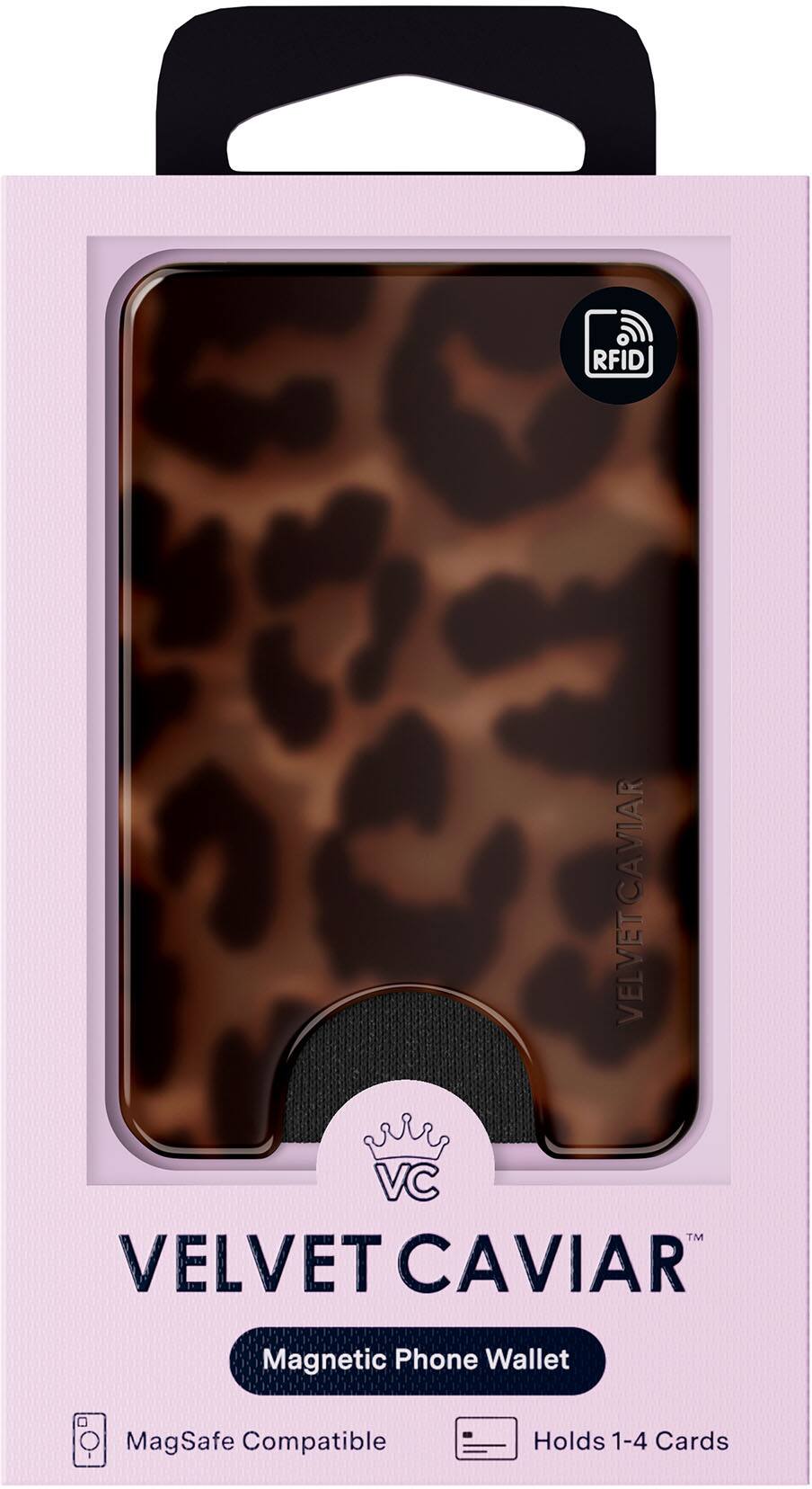 RFID CAVIAR VELVET VC™ VELVET CAVIAR Magnetic Phone Wallet MagSafe Compatible Holds 1-4 Cards