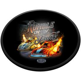 The Fan-Brand - NHRA Rumble on the Track 18'' x 14'' Slimline Illuminated Oval Wall Sign - Multicolor