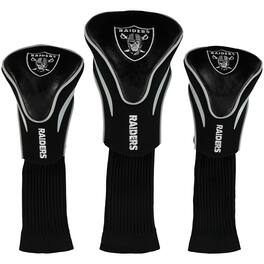 Team Golf - Las Vegas Raiders 3-Pack Contour Golf Club Head Covers - Multicolor