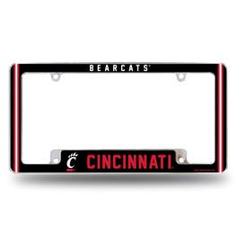 Rico Industries - Cincinnati Bearcats Chrome Metal License Plate Frame with Full Frame Team Color Graphics - Multi