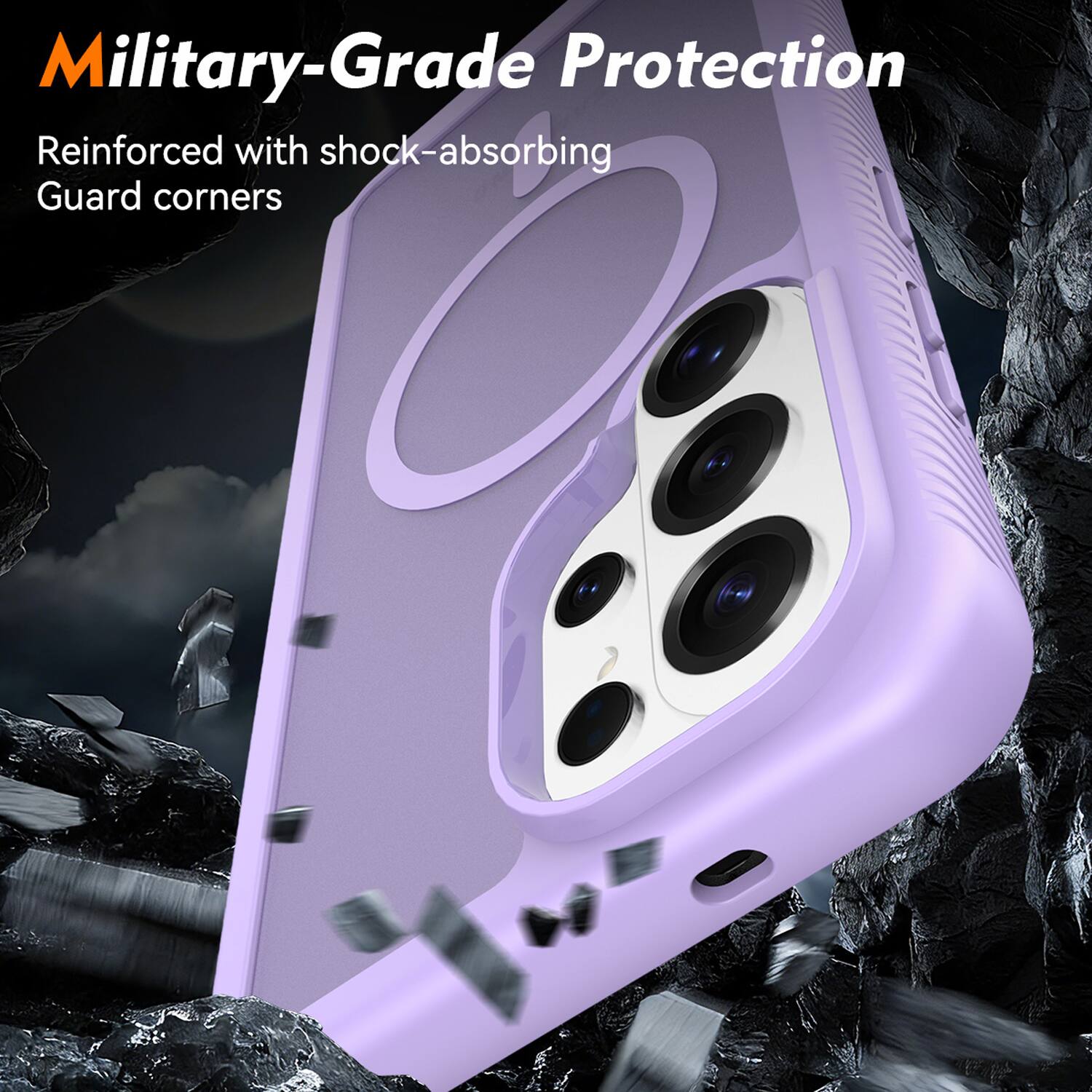 Military-Grade Protection  
Reinforced with shock-absorbing Guard corners