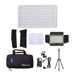 Amaran - Pano 60c Kit White (US) Bundle with Barn Door and 2m Light Stand