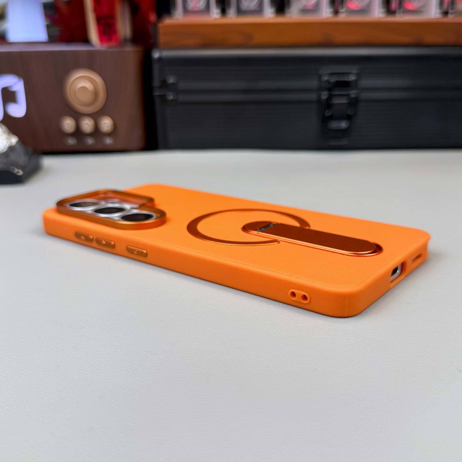Alt View 7. Dteck - Rugged Magnetic Case for Apple iPhone 17 Pro with Integrated Stand, Slim Shockproof Dual Layer Protective Cover - Black.