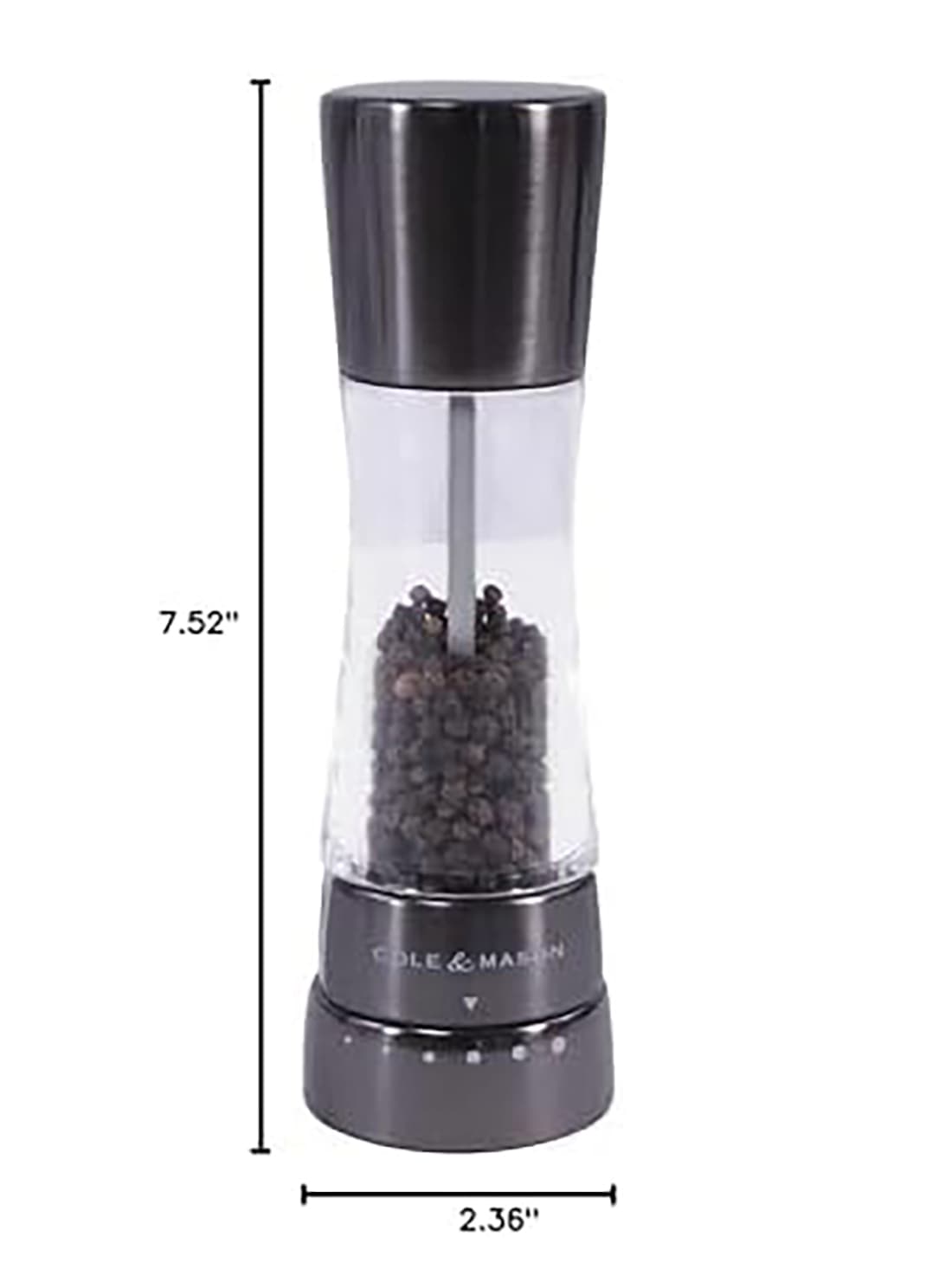 7.52" COLE & MASON 2.36"