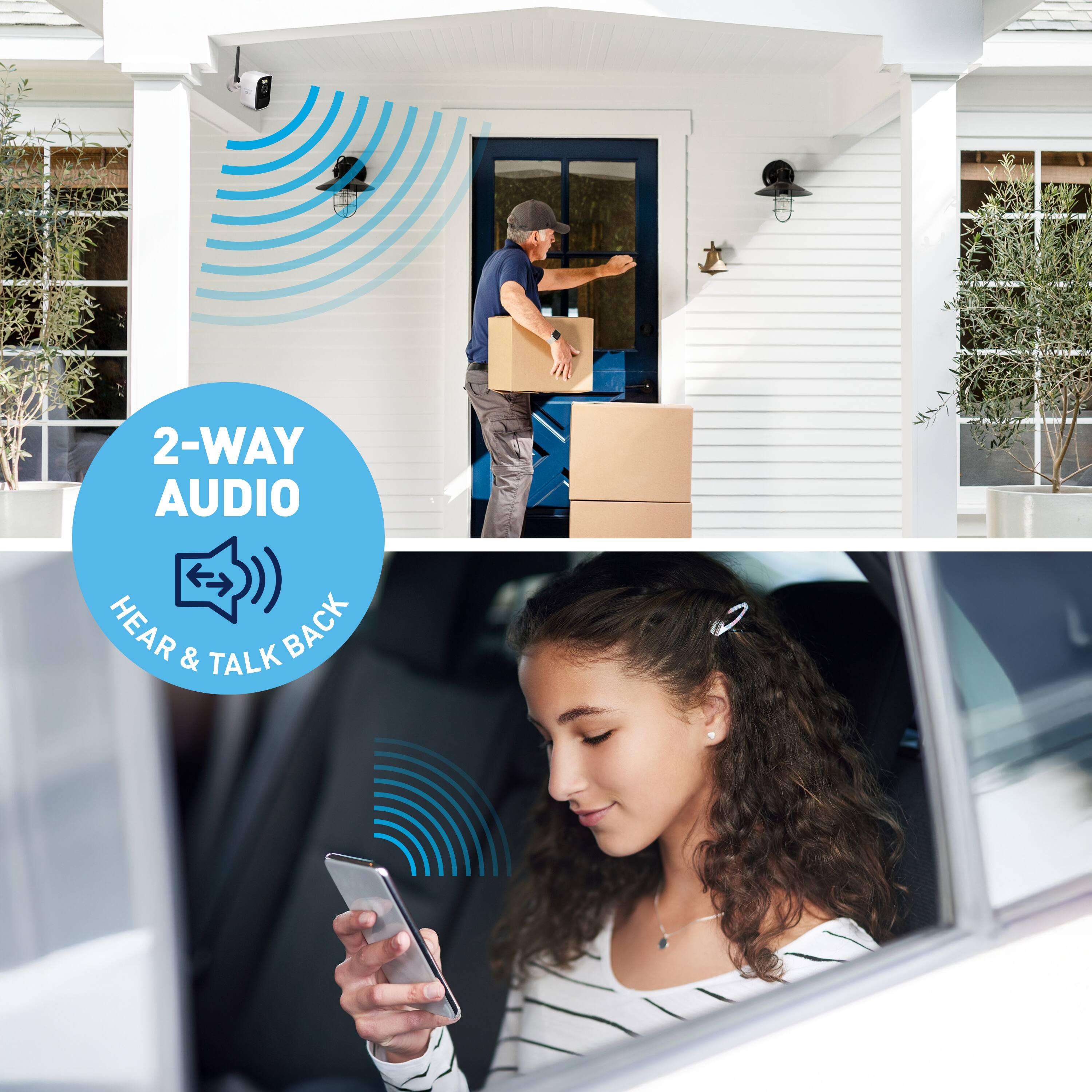 2-WAY AUDIO  
HEAR & TALK BACK