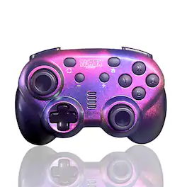 turbX - Mini Mate Pro 2.0 Wireless Ergonomic Gaming Controller for Nintendo Switch, PC, Steam Deck - Gold, metallic purple, prism, chromatic
