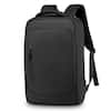 Front. Unique Bargains - Shockproof Slim 15.6" Laptop Backpack for Men, Water Resistant Business Bag, USB A/C, Anti-Theft Pocket - Black.