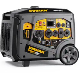 Firman - W05583 Remote & Electric Start 120/240V RV Ready 6850-Watt Gasoline Inverter Portable Generator - Grey, Black
