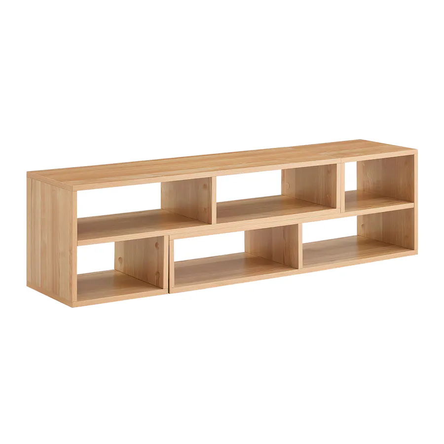Loheer Loheer Modular Light TV Stand 0.98x1.12 ft Adjustable Media ...