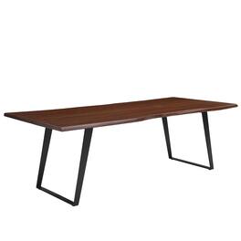 Viggo 96" Live Edge Acacia Wood Acacia Wood Dining Table by Modway - Black Walnut
