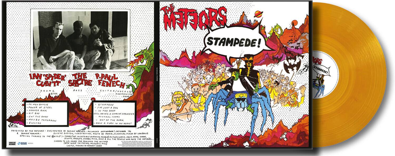 **Front Cover:**

**Meteors Stampede!**

**Ian "Spider" Cubitt**  
Drums & Harmonica

**P-Paul Fenech**  
Bass

**Guitar/Vocals**  
B/Vox

**Produced by Damian U.**

**Recorded by Damian U.**

**Special Thanks to the following:**

- **The People**  
  - **Ian "Spider" Cubitt**  
  - **P-Paul Fenech**  
  - **Damian U.**  
  - **Lowballs**  
  - **The Meteors**  
  - **The Dark**  
  - **The Fury**  
  - **The Wealth**  
  - **The New**  
  - **The People**  
  - **The People**  
  - **The People**  
  - **The People**  
  - **The People**  
  - **The People**  
  - **The People**  
  - **The People**  
  - **The People**  
  - **The People**  
  - **The People**  
  - **The People**  
  - **The People**  
  - **The People**  
 