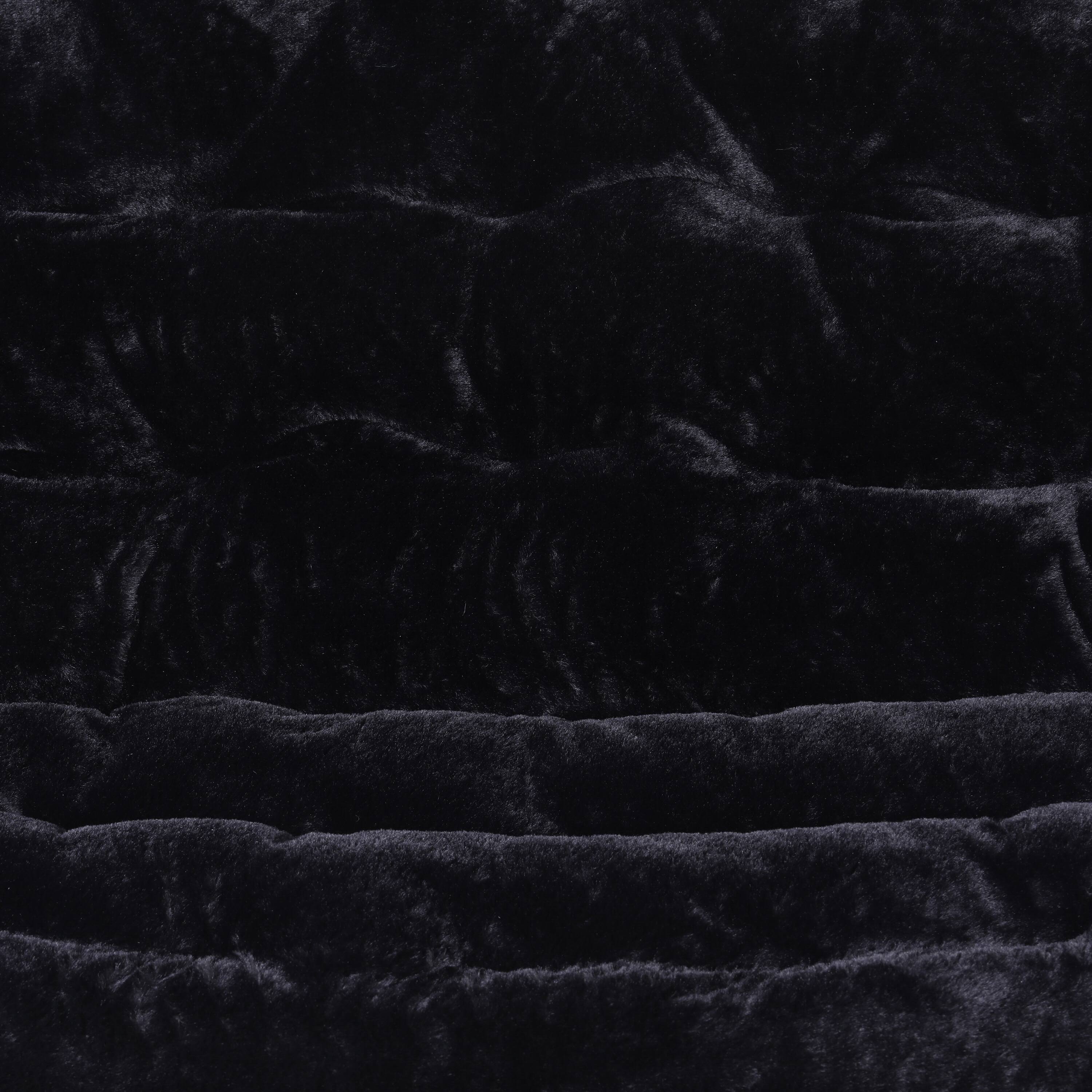 Alt View 10. Emma + Oliver - Janey Folding Double Saucer Chair with Steel Frame for Dorm, Living Room, or Bedroom - Black Fabric/Black Frame.