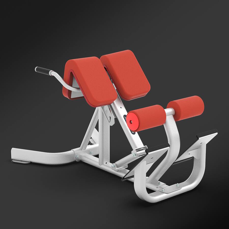 Left. HARISON - DISCOVER HR-G3112 Commercial Roman Chair for Dumbbell and Barbell Strength Training - White.