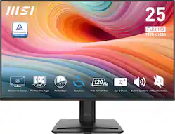 MSI - PRO MP251 E2 24" IPS LCD FHD 120Hz 1ms Adaptive Sync Monitor with HDR ready,Built-in Speakers (DisplayPort, HDMI ) - Matte Black - Front_Zoom