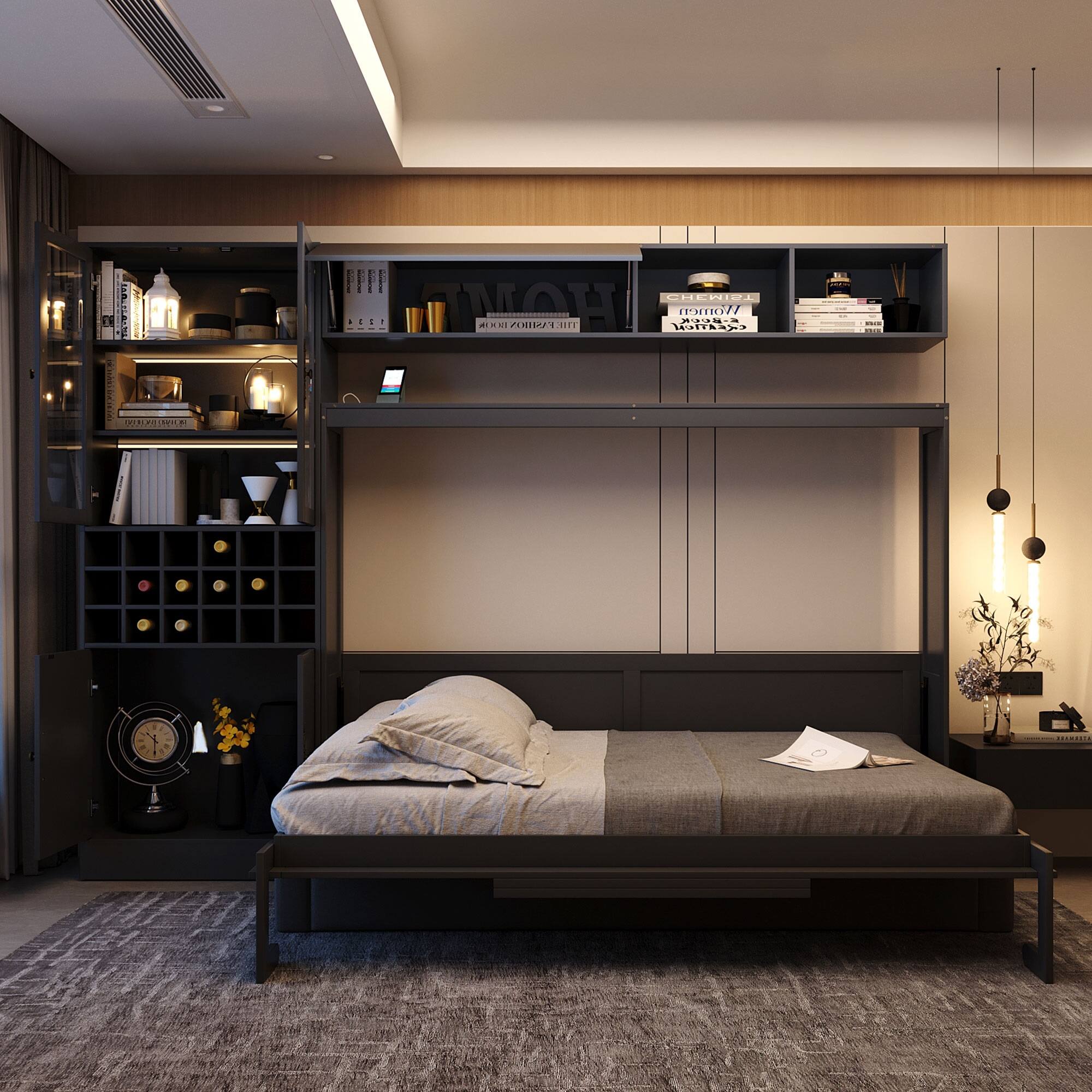 The text in the image appears to be a mix of different languages and is not clearly grouped. Here is an attempt to group and correct it:

**Top Shelf:**
- "CHEMIST"
- "ПЕРЕМОГА"
- "ПОБЕДА"

**Middle Shelf:**
- "МОНТАНЬЕ"

**Bottom Shelf:**
- "ПОЧЕТНЫЙ ГРАЖДАНИН"

**Left Side:**
- "ПОЧЕТНЫЙ ГРАЖДАНИН"

**Right Side:**
- "ПОЧЕТНЫЙ ГРАЖДАНИН"

**On the Bed:**
- "ПОЧЕТНЫЙ ГРАЖДАНИН"

The text seems to be repeated and possibly related to a title or honor. The words "ПЕРЕМОГА" and "ПОБЕДА" are Ukrainian for "victory" and "victory" respectively. "ПОЧЕТНЫЙ ГРАЖДАНИН" translates to "Honorary Citizen" in Ukrainian.