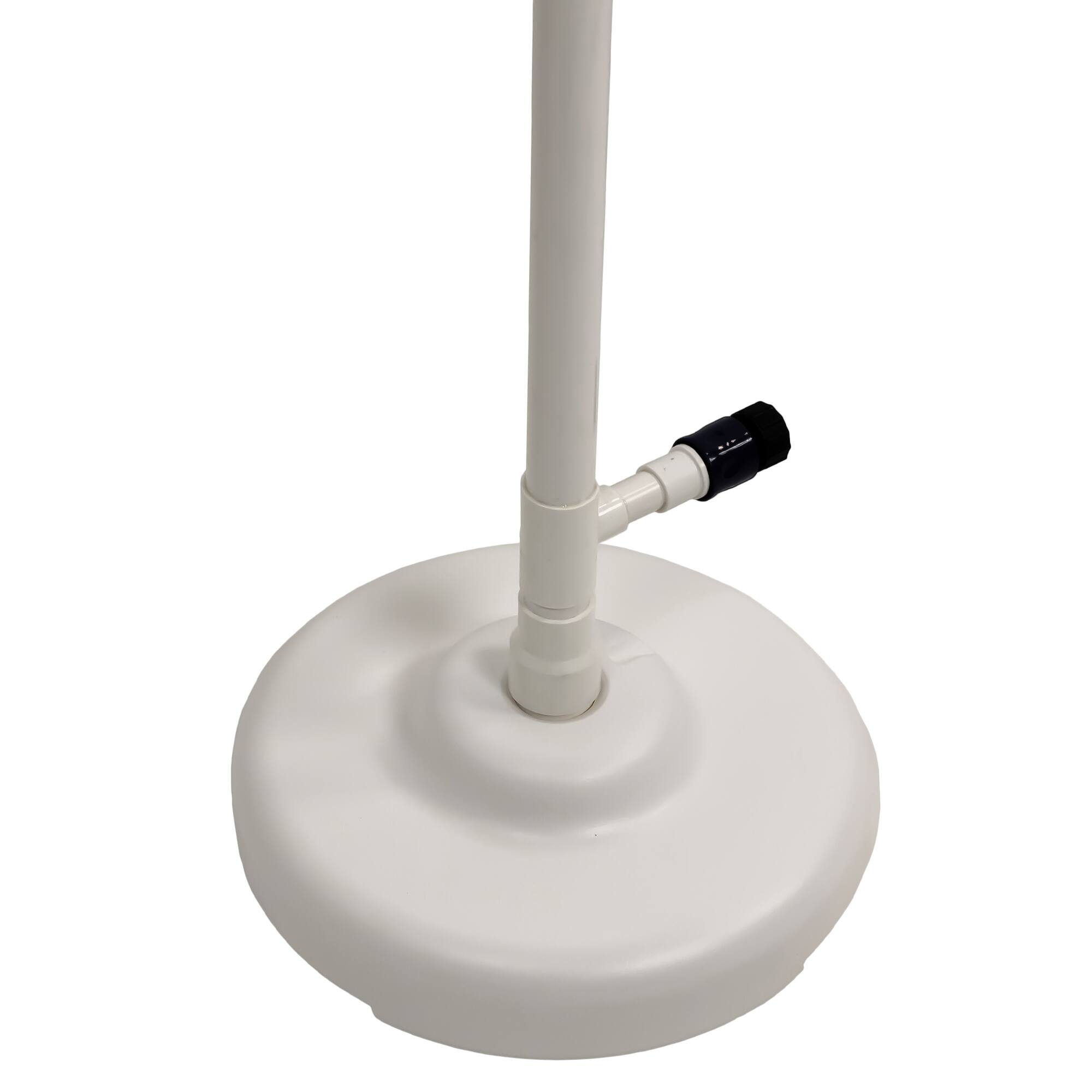 Alt View 5. Swim Central - Standard Poolside Swimming Pool Shower with Foot Wash Spigot - 86" - White - White.