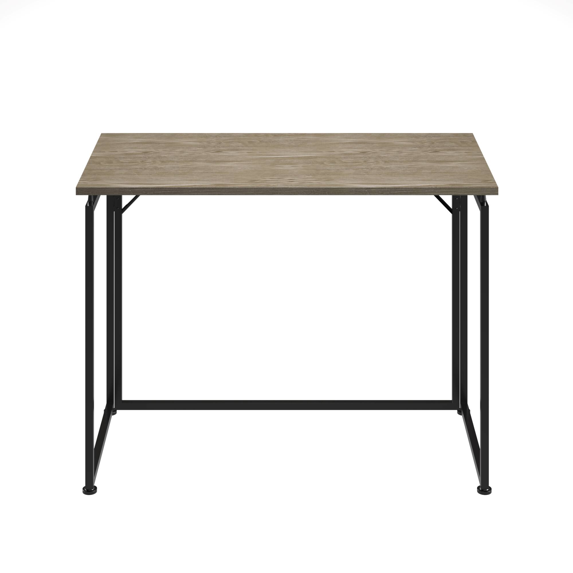Alt View 7. GOODSILO - Compact Foldable Desk with Sturdy Steel Frame for Small Spaces - Gray.