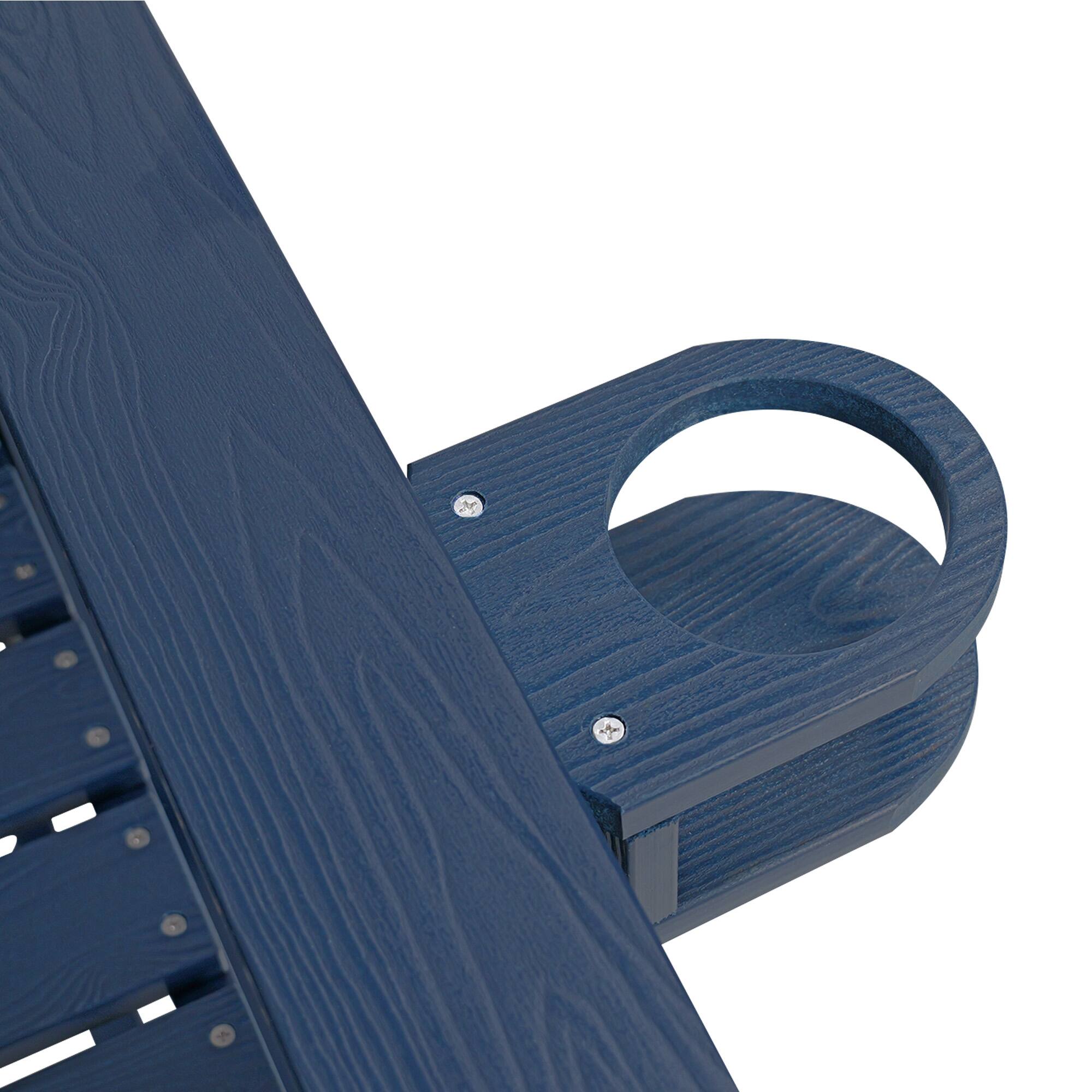 Alt View 9. Fortune Candy - Poly Lumber Patio Glider, HIPS Material Weather-Resistant Glider Bench for Outdoor Porch Garden - Navy Blue.