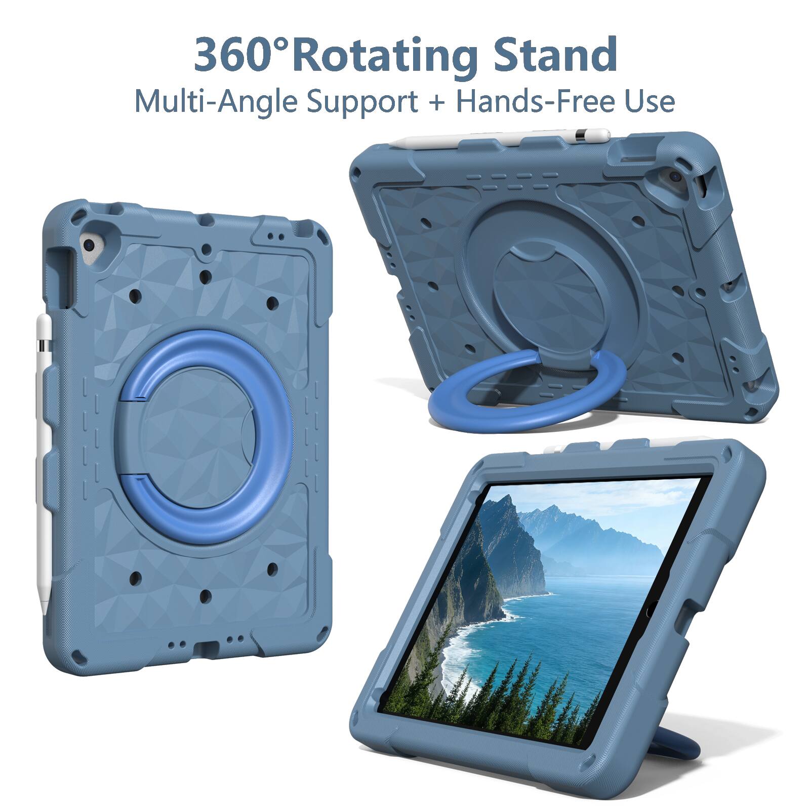 360° Rotating Stand  
Multi-Angle Support + Hands-Free Use
