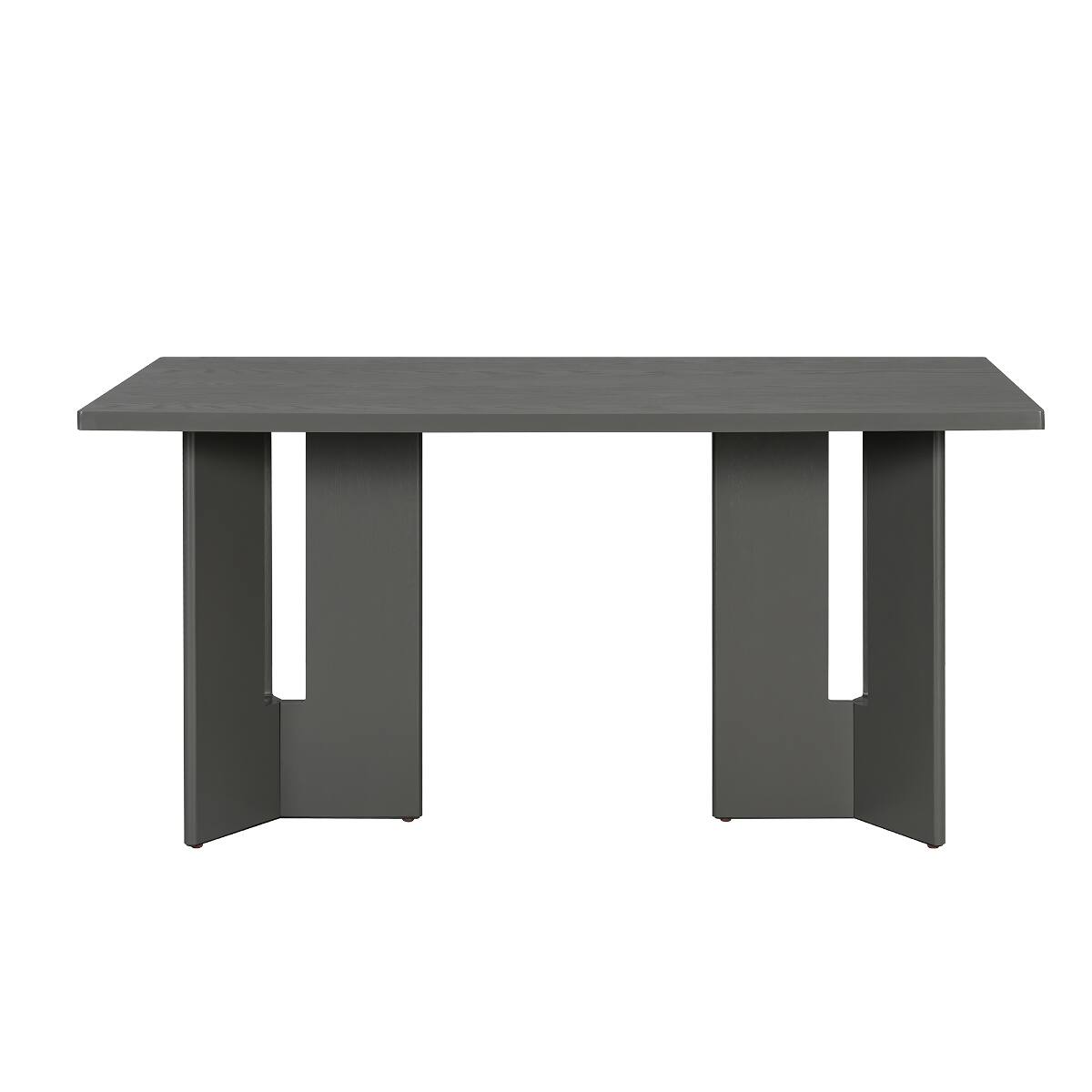Alt View 6. Loheer - Loheer Gray Farmhouse Dining Table, 60 Inch Rectangular Table with Cutout Legs - Gray.