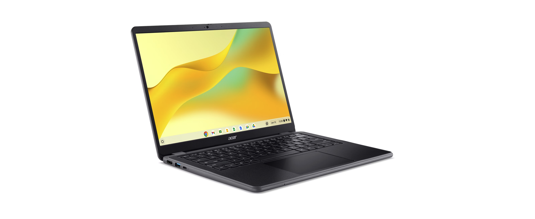 Angle. Acer - Chromebook 514 14" WUXGA Intel N150 8GB 128GB eMMC ChromeOS - Shale Black.