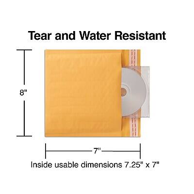 Tear and Water Resistant

8"  
7"

Inside usable dimensions 7.25" x 7"