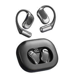 SKRAN - Open Ear Wireless Bluetooth Headphones - Air Conduction ,Touch Control,for Fitness Enthusiasts, Runners - Black