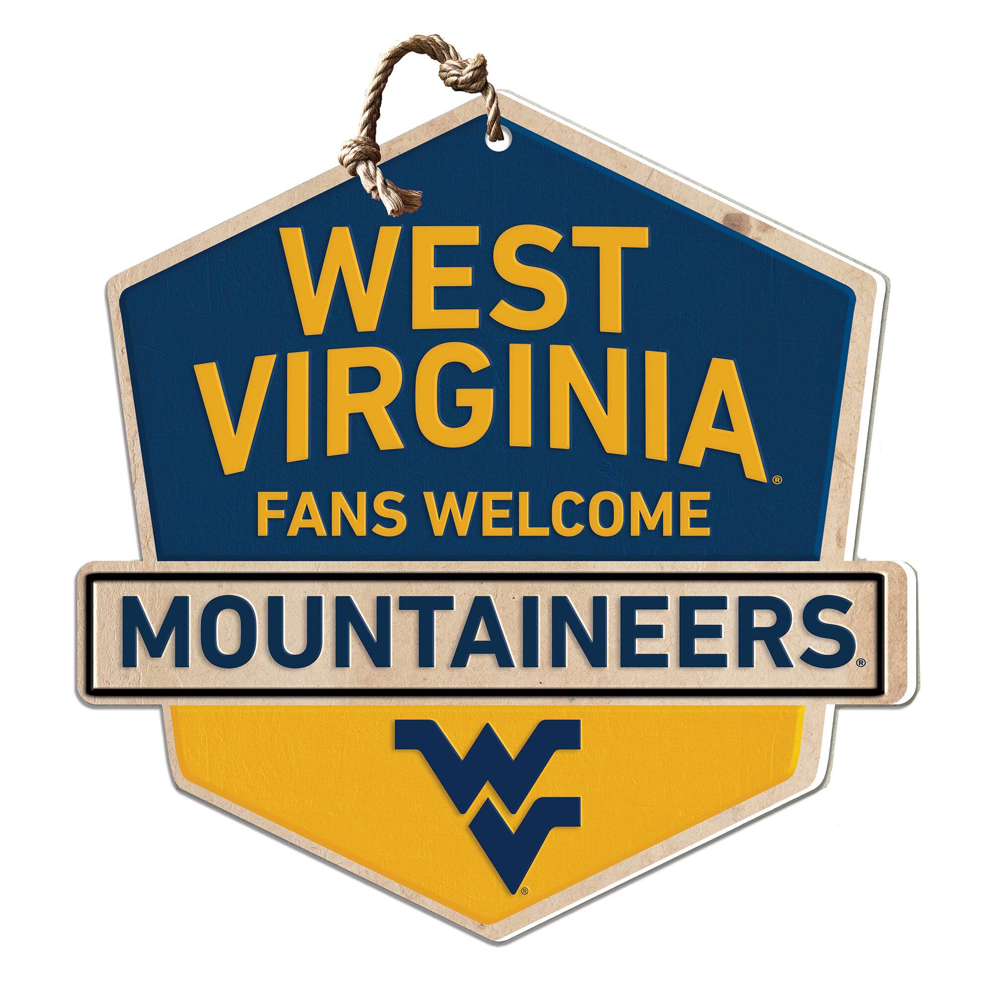 West Virginia Mountaineers Fans Welcome Sign