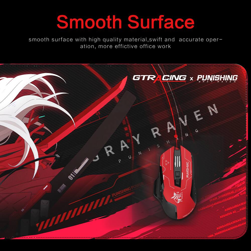 Left. CloudRest Pro - Gaming Mouse Pad Large GT876 PUNIShing - PUNIShing-Red.