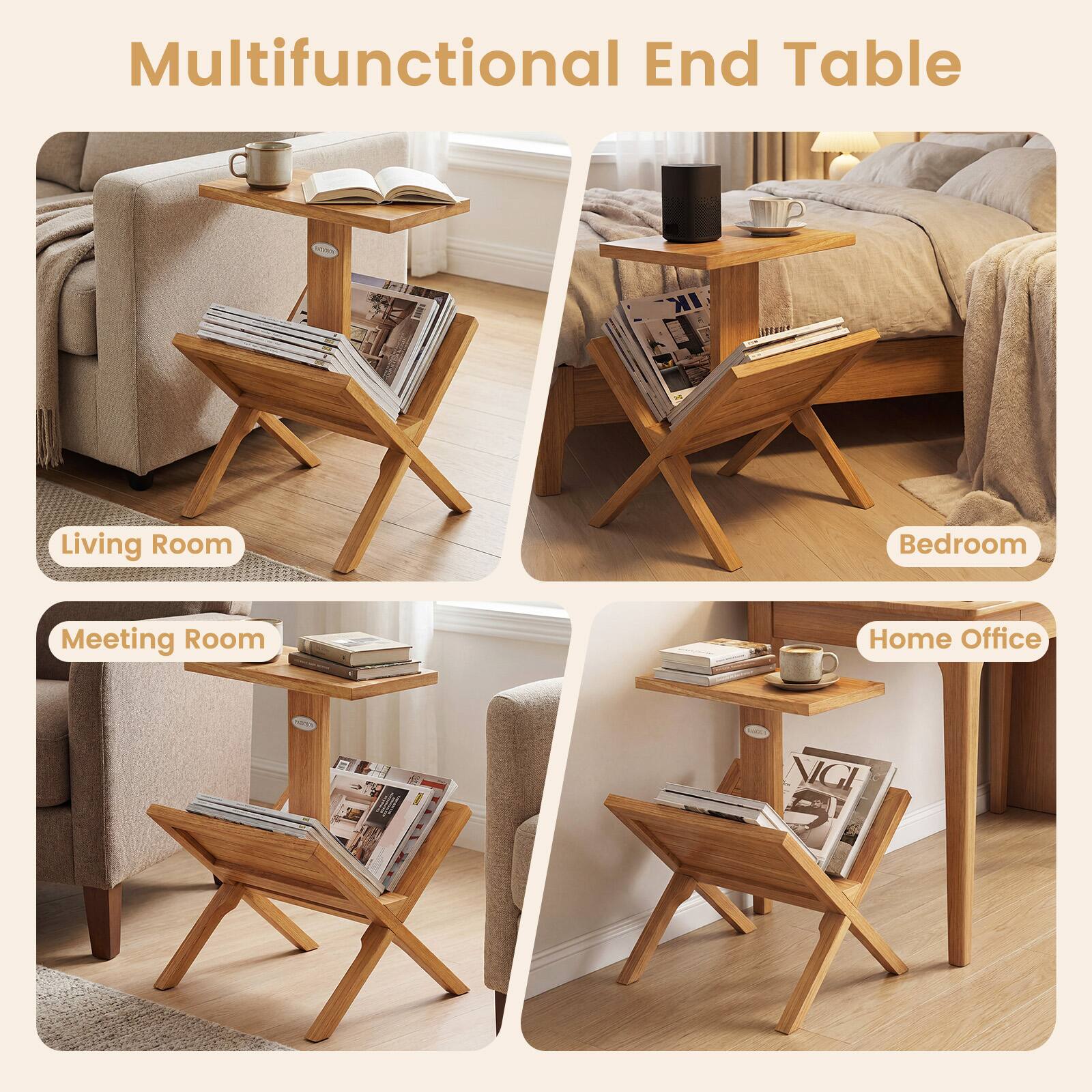 Multifunctional End Table

Living Room  
Bedroom  
Meeting Room  
Home Office
