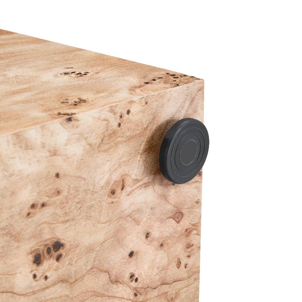 Alt View 7. Loheer - Loheer Wabi-Sabi Coffee Table Wood Grain MDF Modular Side Table Natural Style Square Nightstand 39.4x21.7x11.8 - Natural.